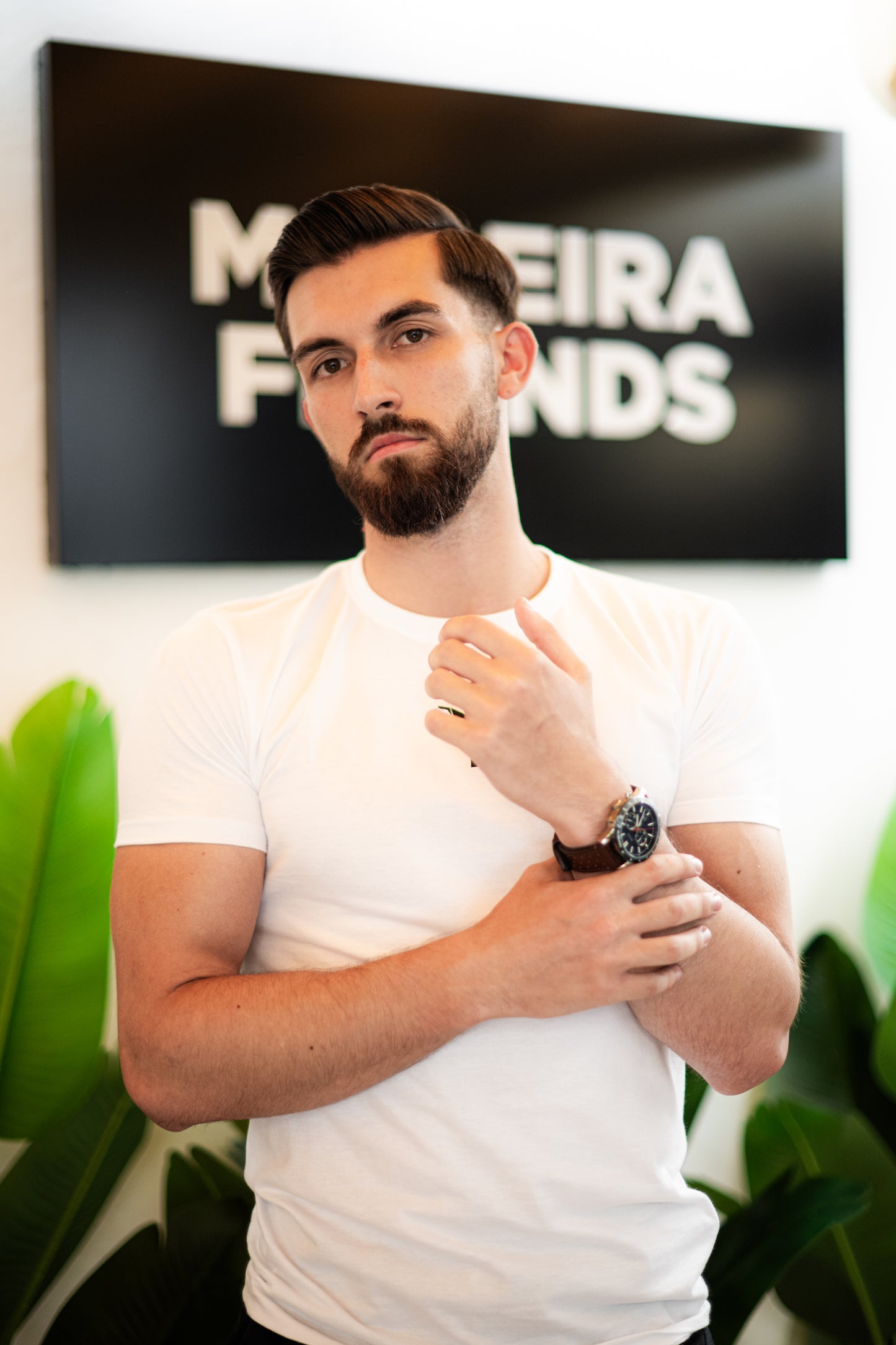 Normal T-Shirt - White with Black Logo