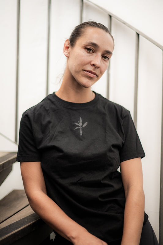 Baggy T-Shirt - Black with Black Logo