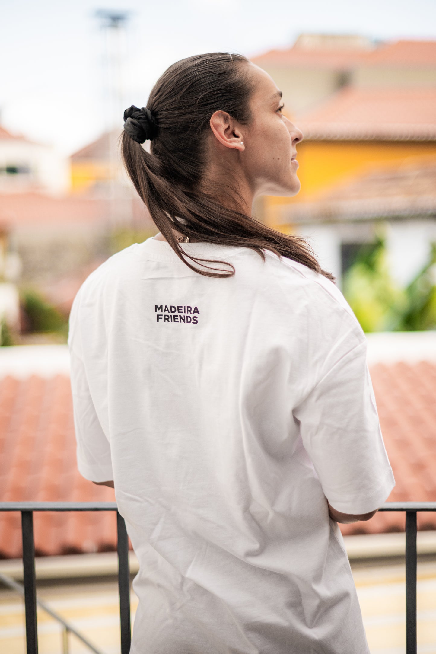 Baggy T-Shirt - White with Black Logo