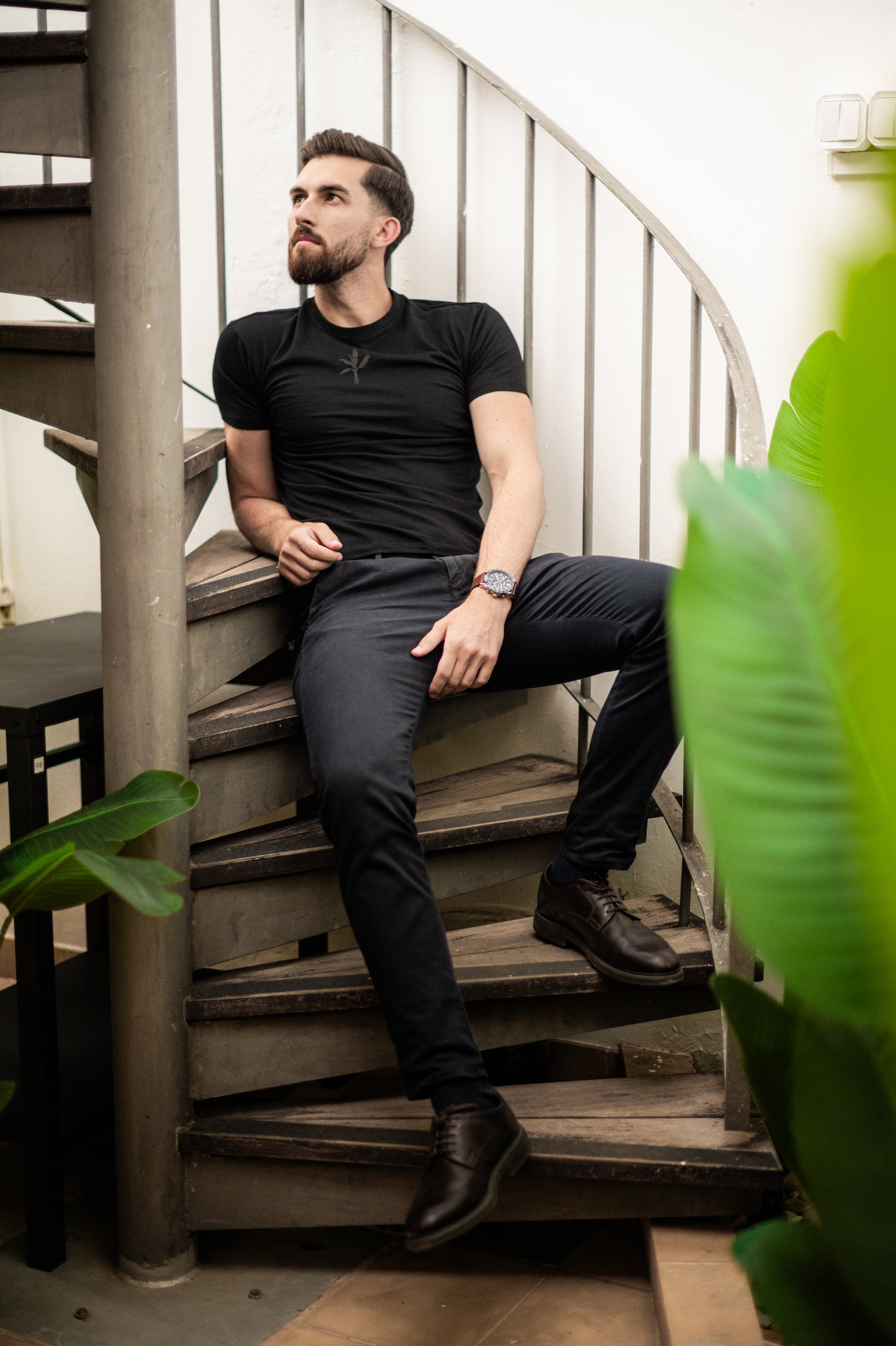 Normal T-Shirt - Black with Black Logo