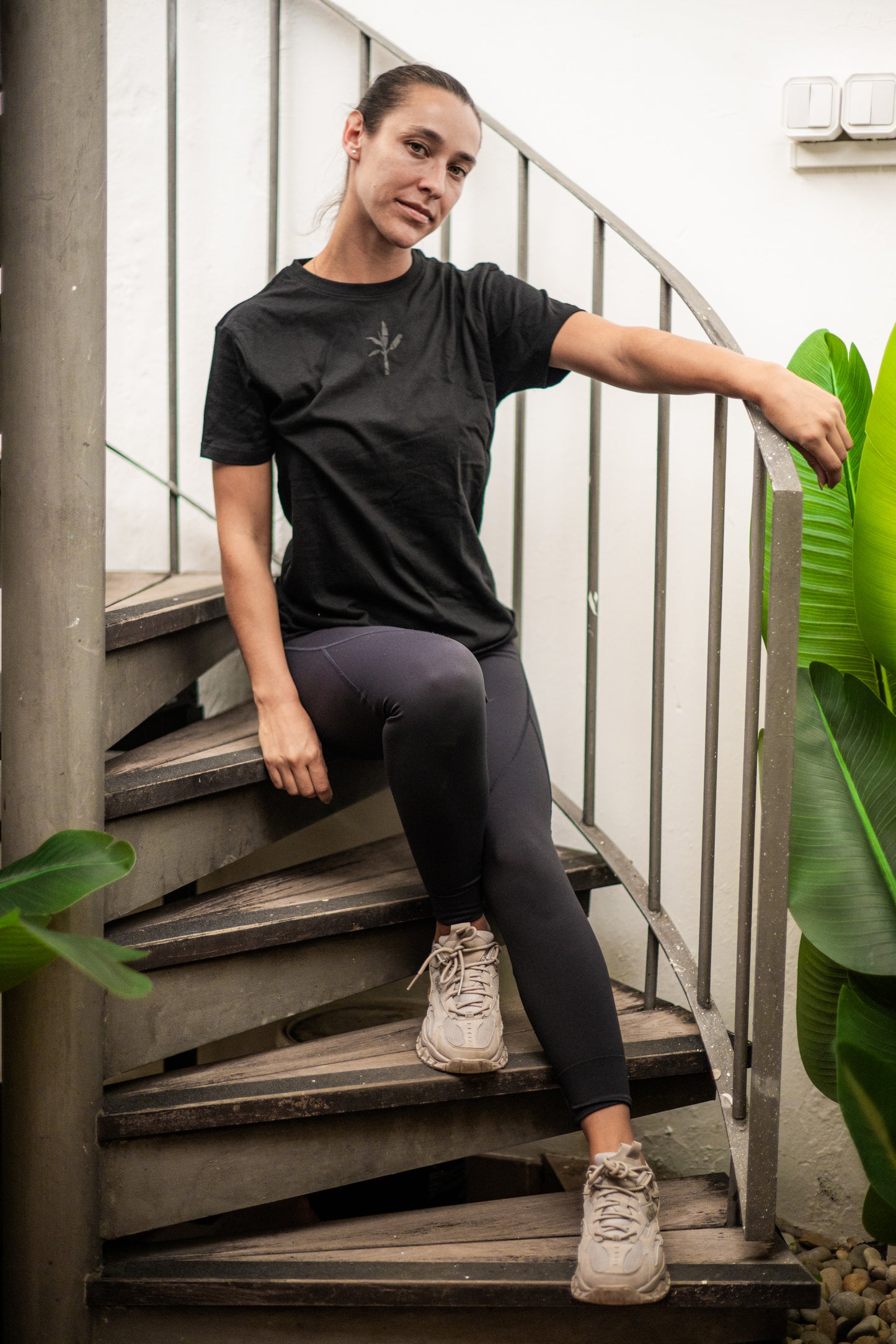 Baggy T-Shirt - Black with Black Logo