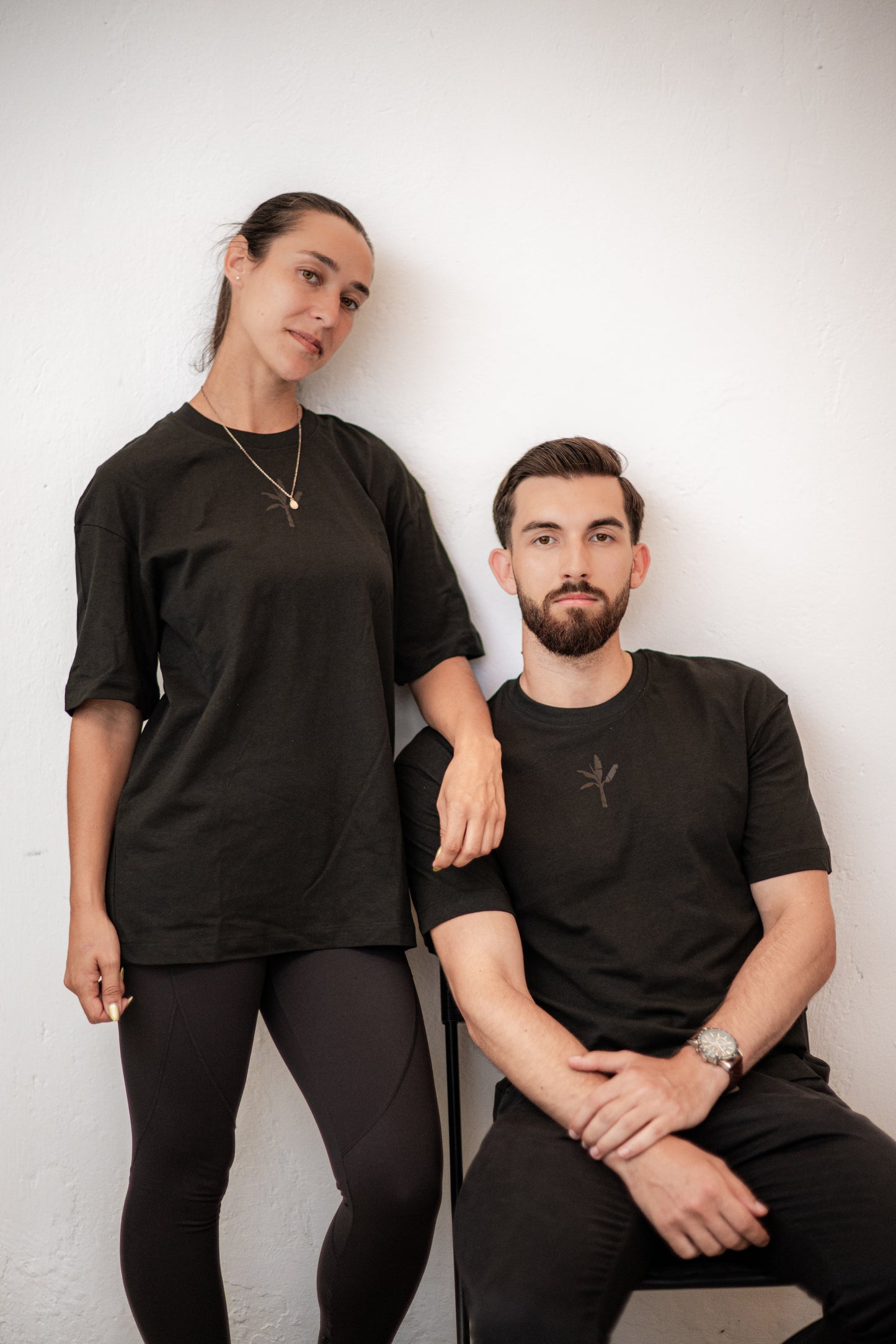 Baggy T-Shirt - Black with Black Logo
