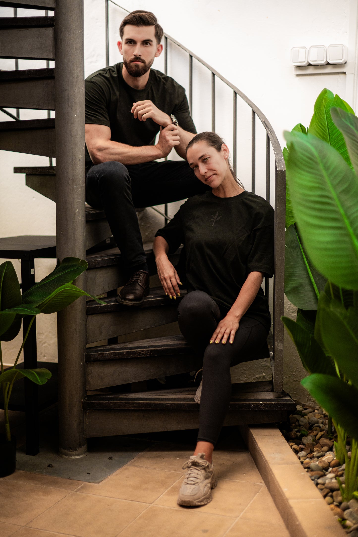 Baggy T-Shirt - Black with Black Logo